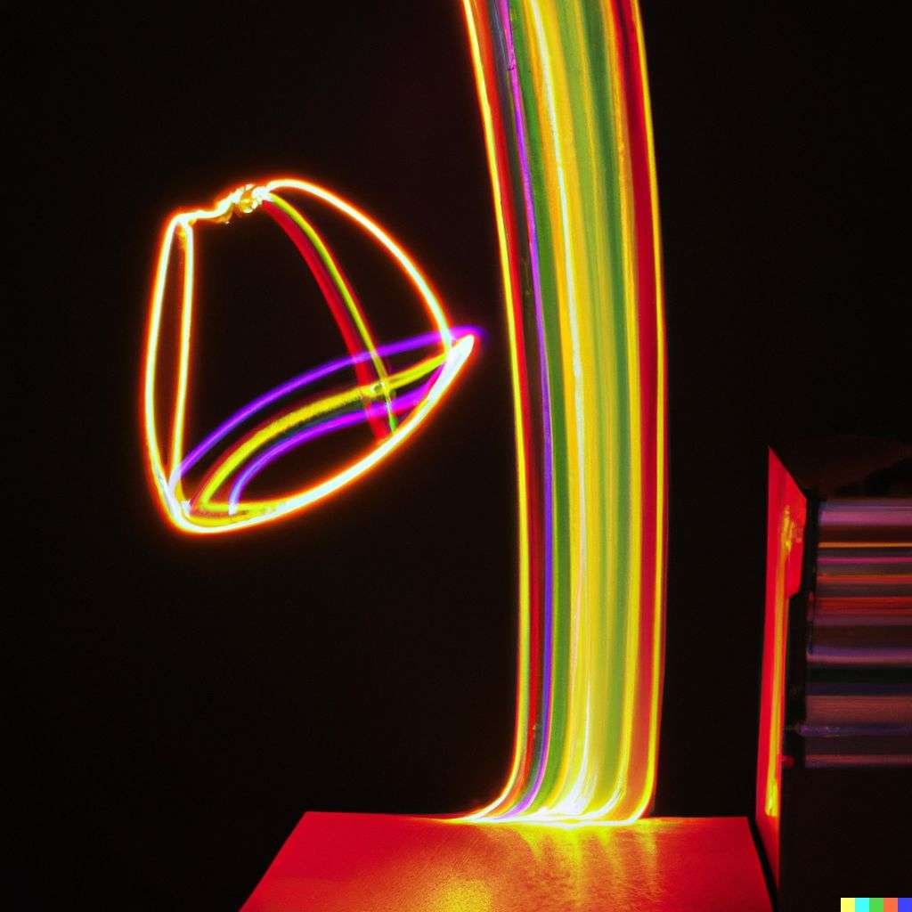 the discovery of gravity, light painting